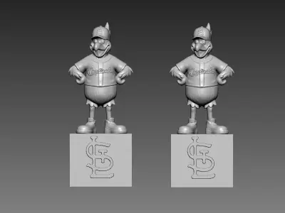 MLB - St Louis Cardinals mascot statue - Fredbird - 3d Print 3D print model