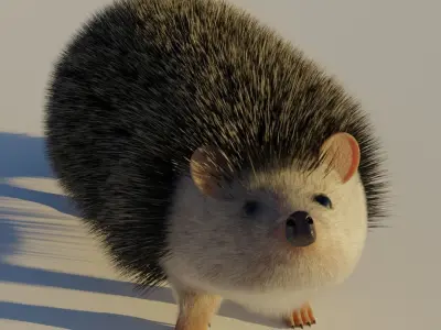 A cute spiny Hedgehog 3D model