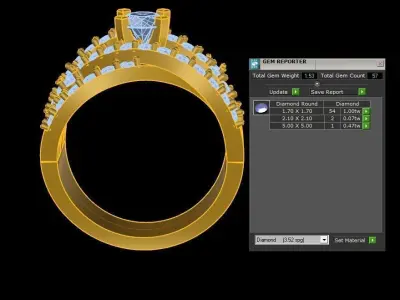 Women Solitaire ring 2020 popular model cad file  R101 Free 3D model