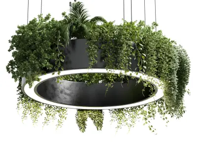 pot light pendant plant light hanging 05 3D model