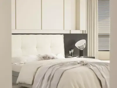 Comfortable bedroom interior scene  3D model