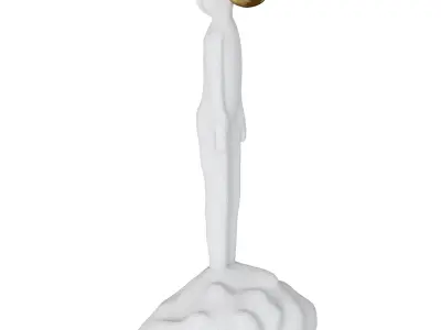 Floor Statue Man Above the Cloud 3D model