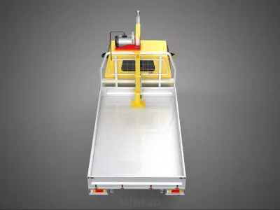 TRUCK PICKUP ELECTRIC WINCH HOIST LIFT BOOM HYDRAULIC CRANE JIB 3D model