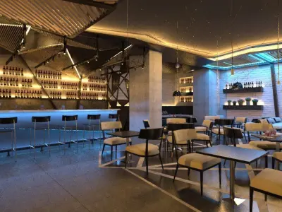 Restaurant Interior 3D model