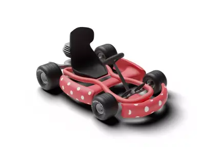 Go Kart racing Low-poly 3D model