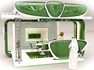 stand exhibition design in uae 3D model