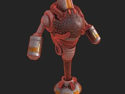 Dummy Robot Low-poly 3D model