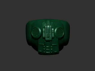 helmet high poly sculpt 3d printable  3D model 33