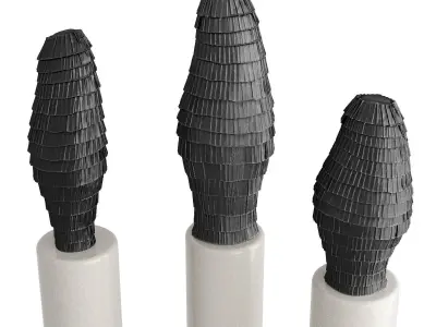 Scales abstract art sculpture 3D model