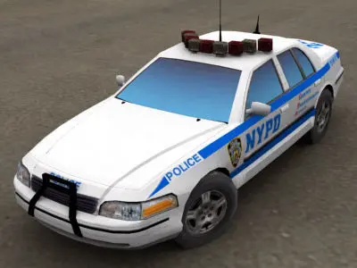 Police Patrol Car Low-poly 3D model