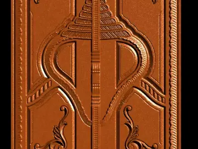 door design  carving cnc  3D model