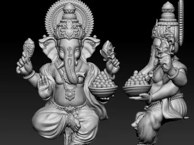 Ganesha Idol 3D print model