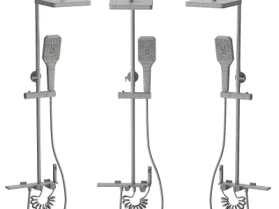 Shower Set REA HELIX 3D model