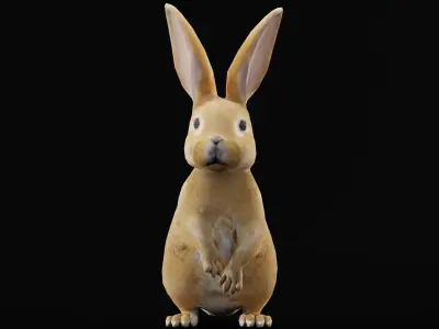 Easter Bunny Rabbit Low-poly 3D model