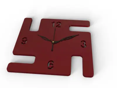 Modern Geometric Wall Clock 3D model