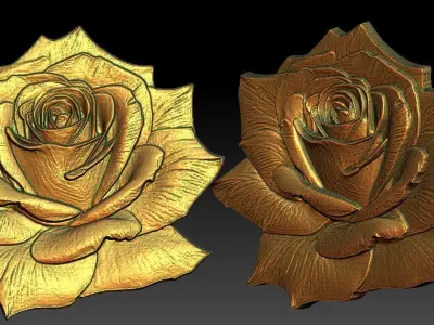 7 Rose CNC Relief Model 3D print model