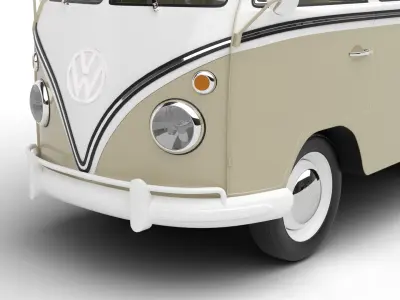 Volkswagen T1 Samba Bus 1950 3d model 3D model