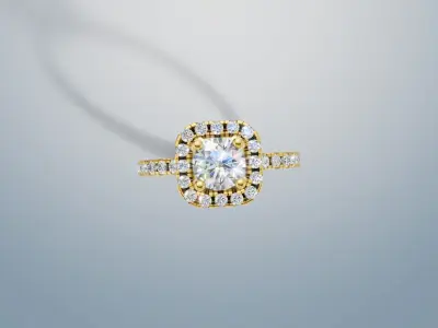 Engagement Ring 3d model C48 3D print model 3D print model