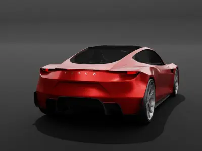 Tesla cars models collection 3D model