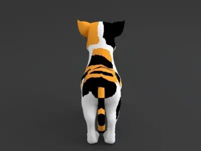 Cat Cartoon Low-poly 3D model buy