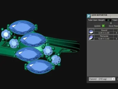 Diamond Jewelry Ring  Free 3D print model