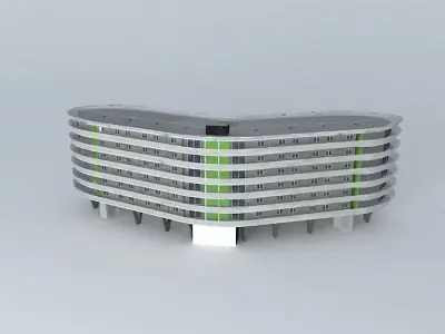 Condor office building with circular shape Free 3D model