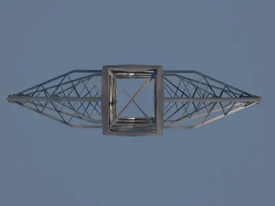 Pylon high voltage tower Low-poly 3D model