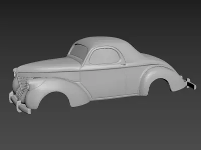 Willys Coupe 1939 Body For Print 3D print model