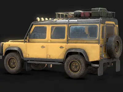 Land Rover Defender 110 Low Poly Low-poly 3D model