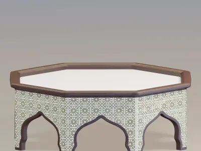  Arabic octagonal table  3D model