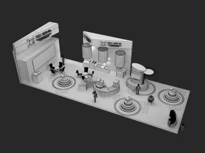 Booth Exhibition Stand a465f 3D model