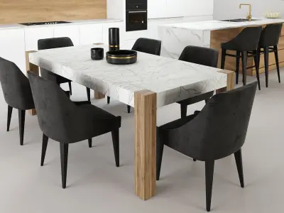 White kitchen  3D model