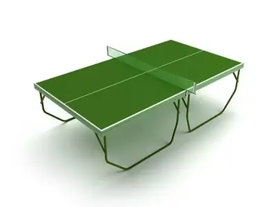 Green Color  Tennis Table 3D model