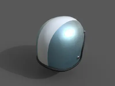 Helmet racer Generic sport scifi human Low-poly 3D model