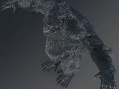 Gorilla rigged 3D model