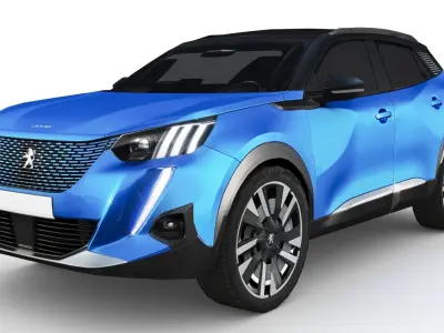 Peugeot e-2008 2023 Low-poly 3D model