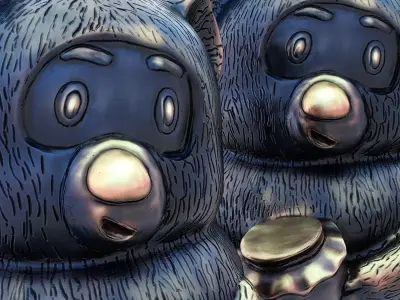 Winnie the Pooh with a pot of honey 3D model