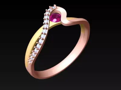 Diamond Ring - Womens Rings - N726958 3D print model