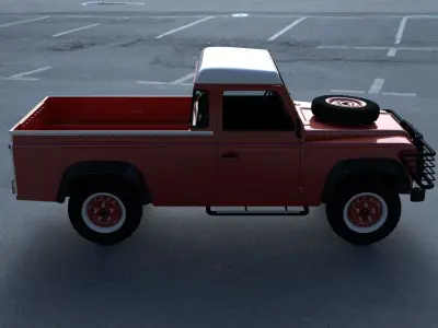 Land Rover Defender 110 Pick Up HDRI 3D model