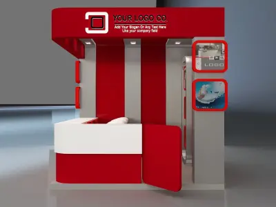 Booth Exhibition Stand a198 3D model