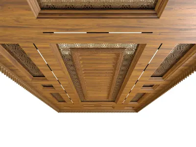 Wooden Ceiling In Oriental Style 5x8 3D model