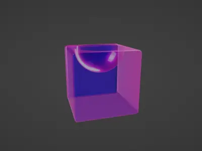 100mm half sphere mold dome cube  3D print model