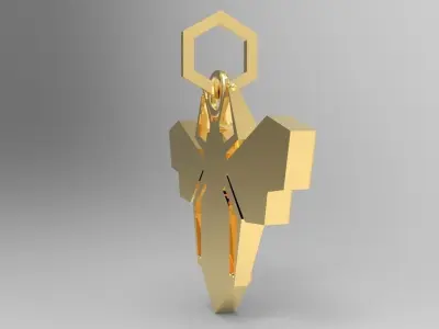 bee pendant enamel 3D print model