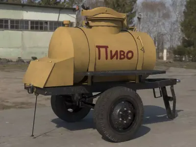 mobile beer keg 3D model