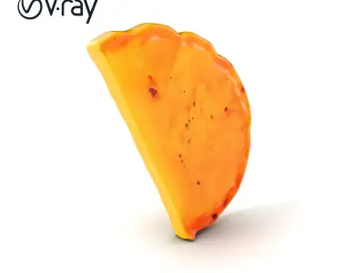 Lifelike Tortilla Chip Golden Crisp Surface model pack Low-poly 3D model