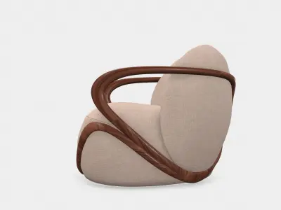 Giorgetti HUG - Armchair Low-poly 3D model