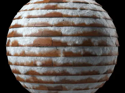 Roof Tile Materials 76- Wooden Roofing Sbsar Seamless Pbr Texture