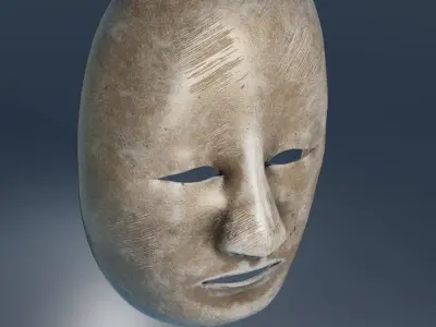 Ancient Noh Mask 3D model
