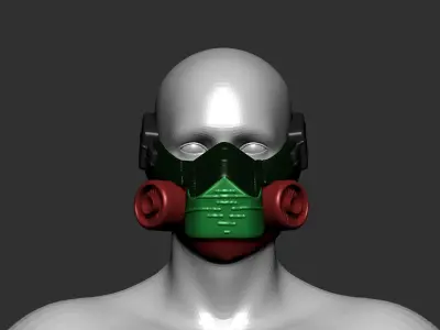 helmet high poly sculpt 3d printable  3D model 36
