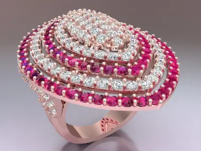 Diamond Ring - Womens Rings - N5191 3D print model